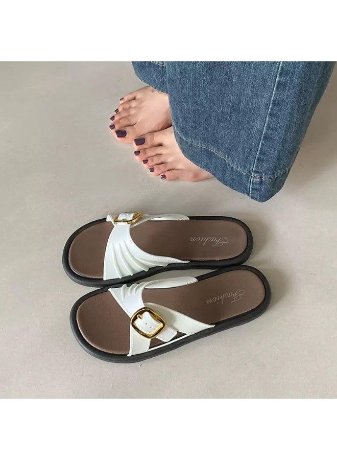 شباشب نسائية مسطحة مانعة للانزلاق، شباشب مريحة للنساء - Image 2